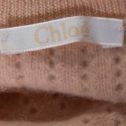 Pre Owned Chloe Peach Angora & Wool Knit Sweater L
