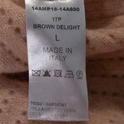 Pre Owned Chloe Peach Angora & Wool Knit Sweater L