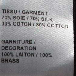 Pre Owned Chloe Black Cotton Silk Knit Metal Trim Zip Front Cardigan M