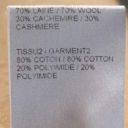 Pre Owned Chloé Peach Cashmere Wool Guipure Lace Detail Open Cardigan M