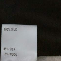 Pre Owned Chloe Black Silk & Wool Tailored Trousers M