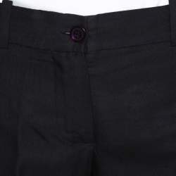 Pre Owned Chloe Black Silk & Wool Tailored Trousers M