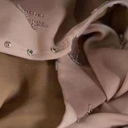 Pre Owned Chloe Vintage Gazelle Ombre Silk Bead Embellished Cowl Neck Dress S