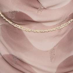 Pre Owned Chloe Vintage Gazelle Ombre Silk Bead Embellished Cowl Neck Dress S