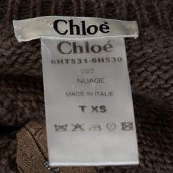 Chloe Nuage Wool Knit Cropped Zip Front Jacket XS