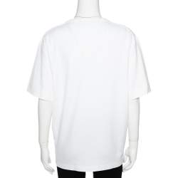 مملوكة مسبقًا Chloe White Cotton Handle With Grace Print T-Shirt S