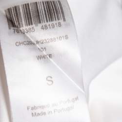 مملوكة مسبقًا Chloe White Cotton Handle With Grace Print T-Shirt S