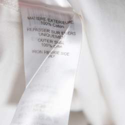 مملوكة مسبقًا Chloe White Cotton Handle With Grace Print T-Shirt S