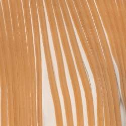 Pre Owned  Chloé Cream Striped & Pleated Silk Sleeveless Flared Dress S