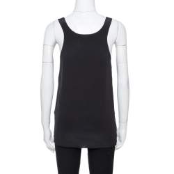 Pre Owned Chloe Black Silk Sleeveless Tank Top S