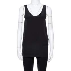 Chloe Black Silk Sleeveless Tank Top S