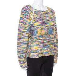 Chloe Multicolor Wool Blend Boucle Knit Jumper XS