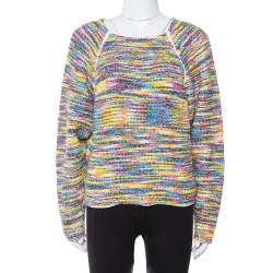 Chloe Multicolor Wool Blend Boucle Knit Jumper XS
