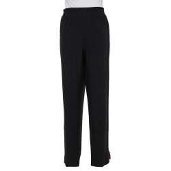 Pre Owned Chloe Black Crepe Rainbow Stripe Detail Trousers L