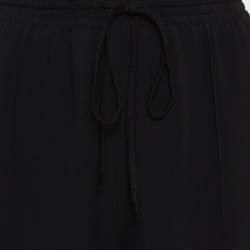 Pre Owned Chloe Black Crepe Rainbow Stripe Detail Trousers L