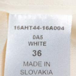 مملوكة مسبقًا قميص كلوي مزين حافة دانتيل و كريب حرير كريمي مقاس صغير (سمول)