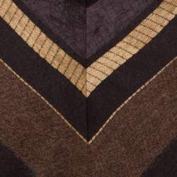 Pre Owned Chloe Brown Wool Asymmetric Hem Midi Skirt M