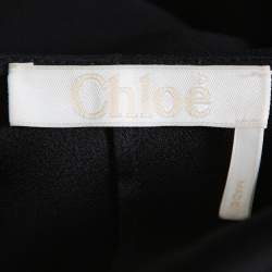 Pre Owned Chloe Black Crepe V Neck Tie Detail Jumpsuit S