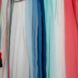 Pre Owned Chloe Multicolor Silk Crepe Tie Detail Paneled Overlay Off Shoulder Top S