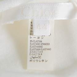 Pre Owned Chloe Cream Knit Logo Printed Tunic L