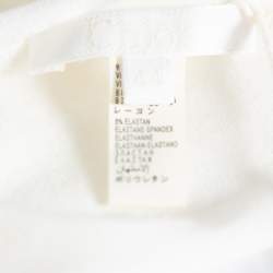 Pre Owned Chloe Cream Knit Logo Printed Tunic L