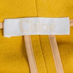 Pre Owned Chloe Mustard Yellow Knit Asymmetrical Hem Mini Dress S