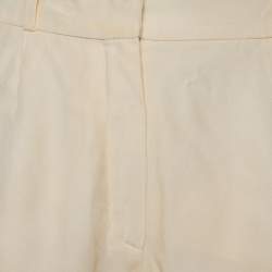 Pre Owned Chloé Cream Crepe Shorts M