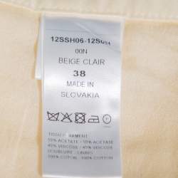 Pre Owned Chloé Cream Crepe Shorts M