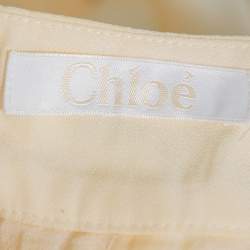 Pre Owned Chloé Cream Crepe Shorts M