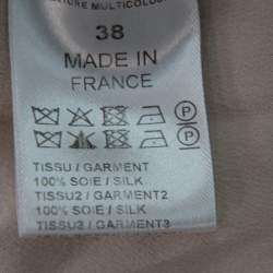 مملوكة مسبقًا توب كلوي دانتيل وحرير مطبوع متعدد الألوان مقاس متوسط