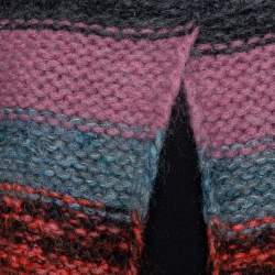 Pre Owned Chloe Multicolor Wool & Mohair Bell Sleeve Open Front Cardigan XS