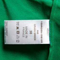 مملوكة مسبقًا فستان كلوي بلا أكمام حافة غير متماثلة دانتيل غوبير أخضر مقاس وسط (ميديوم)