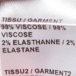 Pre Owned Chloe Monochrome Animal Printed Knit Waist Tie Detail Oversized Sweatshirt M