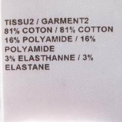 Pre Owned Chloe Monochrome Animal Printed Knit Waist Tie Detail Oversized Sweatshirt M