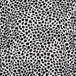 Pre Owned Chloe Monochrome Animal Printed Knit Waist Tie Detail Oversized Sweatshirt M