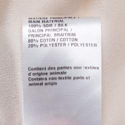 Pre Owned توب كلوي أزرار أمامية مكشكش حرير ريمي مقاس كبير