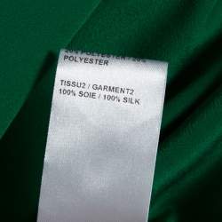 Pre Owned Chloé Green Guipure Lace Asymmetric Hem Midi Dress M