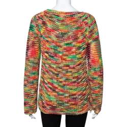 مملوكة مسبقًا بلوفر كلوي تريكو متعدد الألوان برباط خصر مقاس صغير - سمول