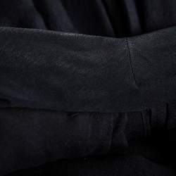 Pre Owned Chloe Black Silk Neck Tie Detail Pleated Sleeveless Shift Dress M