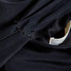 Pre Owned Chloe Black Silk Neck Tie Detail Pleated Sleeveless Shift Dress M