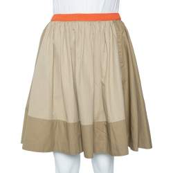 See by Chloe Two Tone Cotton Contrast Waist Flared Waist S