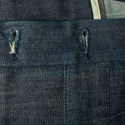 Pre Owned Chloe Black Denim Button Front Mini Skirt M