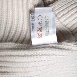 Pre Owned Chloe Chalk Cashmere Knit Buttoned Detailed Poncho XS/S