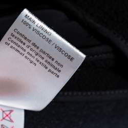 Pre Owned Chloe Black Wool Crepe Mandarin Collared Double Breasted Cape S