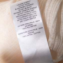 Pre Owned Chloe Cream Knit Ruffled Detail Long Sleeve Oversized Blouse M