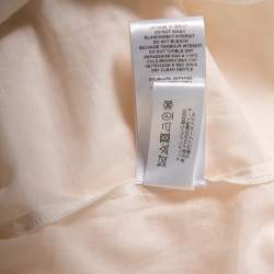 Pre Owned Chloe Cream Knit Ruffled Detail Long Sleeve Oversized Blouse M