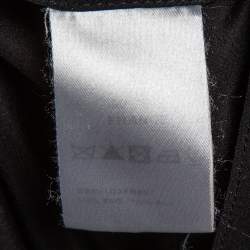 Pre Owned Chloe Black Silk Lace Paneled Long Sleeve Blouse M