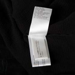 Pre Owned Chloe Black Silk Chiffon Ruffled Oversized Sheer Top M