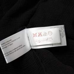 Pre Owned Chloe Black Silk Chiffon Ruffled Oversized Sheer Top M