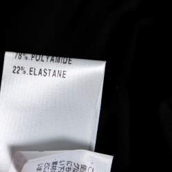 Pre Owned توب كلوي أكمام قصيرة مجمع اصطناعي أسود مقاس متوسط